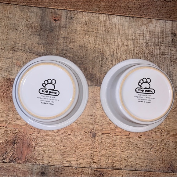 Top Paw Dog Set Of 2 Top Paw Feeding Bowls Dog Cat Eat Drink Poshmark